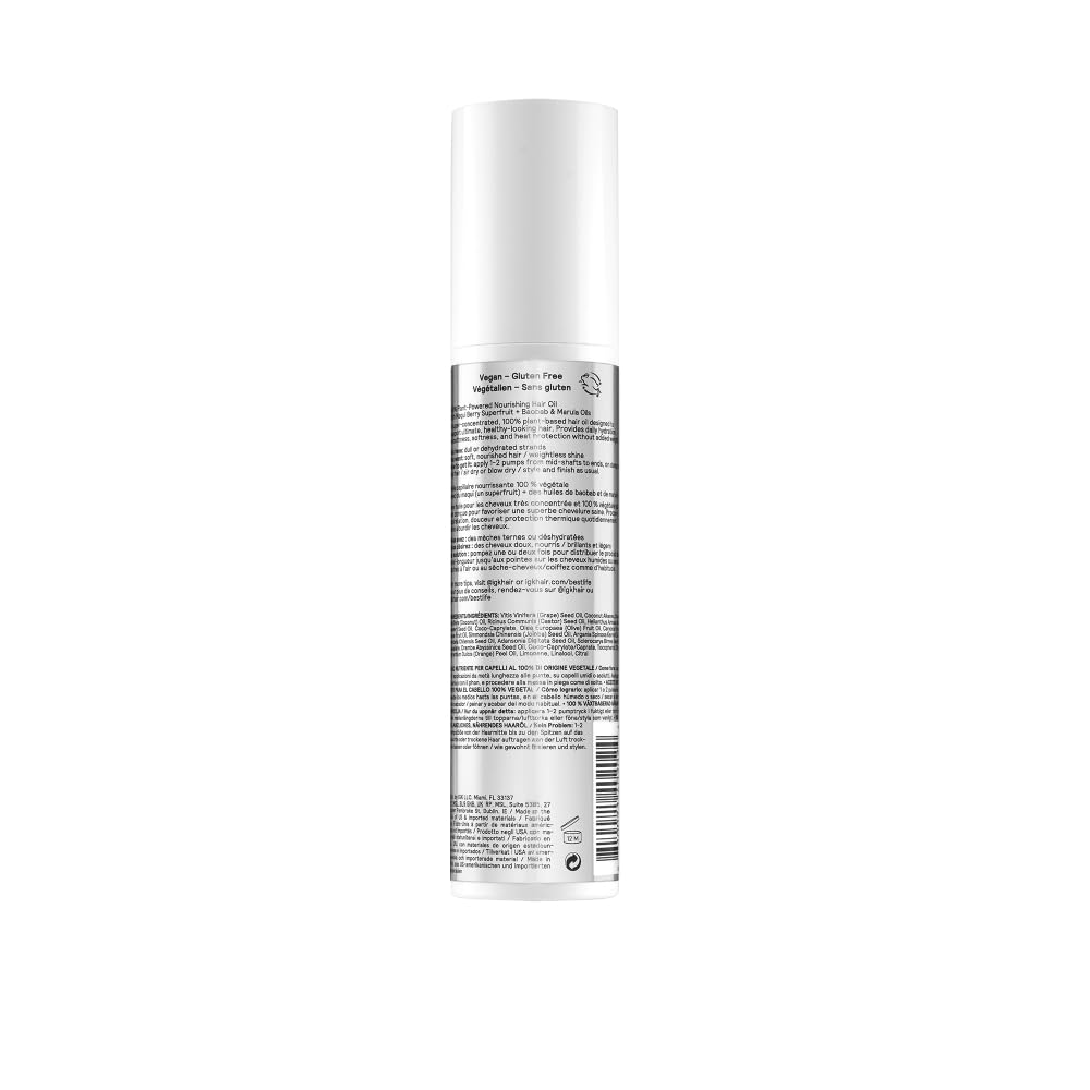 IGK BEST LIFE 100% Plant Powered Nourishing Hair Oil | Smooth + Soften + Heat Protectant | Vegan + Cruelty Free |