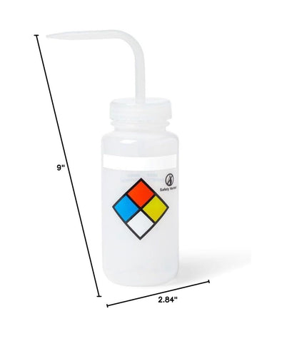 United Scientific™ UniSafe™ Write-In Vented Wash Bottle, 500 mL, Pack of 6, LDPE