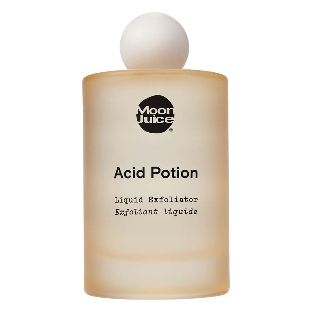 Moon Juice Acid Potion Liquid Face Exfoliator - 25% AHA BHA Exfoliant with Reishi + Niacinamide - Helps Resurface Skin, Unclog Pores & Stimulate Collagen - Hydrates & Soothes Skin (3.3 Fl oz)