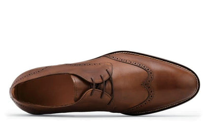 MOZO Portuguese Leather Collection Men's Slip-Resistant Oxfords - Dressy Non-Slip Restaurant Shoes for Men in Food Service - Bronson