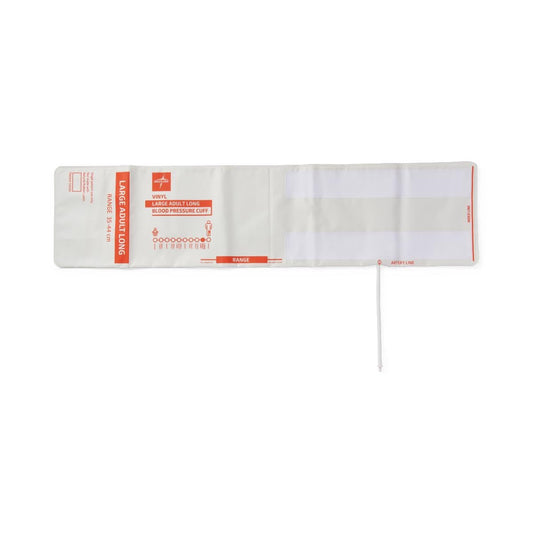 Disposable Vinyl 1-Tube BP Cuff with Bayonet Connector, Large Adult Long,5,Box,MDS9724HPLV
