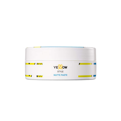 ALFAPARF MILANO - Yellow Style - Strong Hold Hair Paste - Matte Finish - Ideal for Sculpting or Tousled Looks - Long Lasting - Keeps Hair Soft and Hydrated - 4.16 oz.