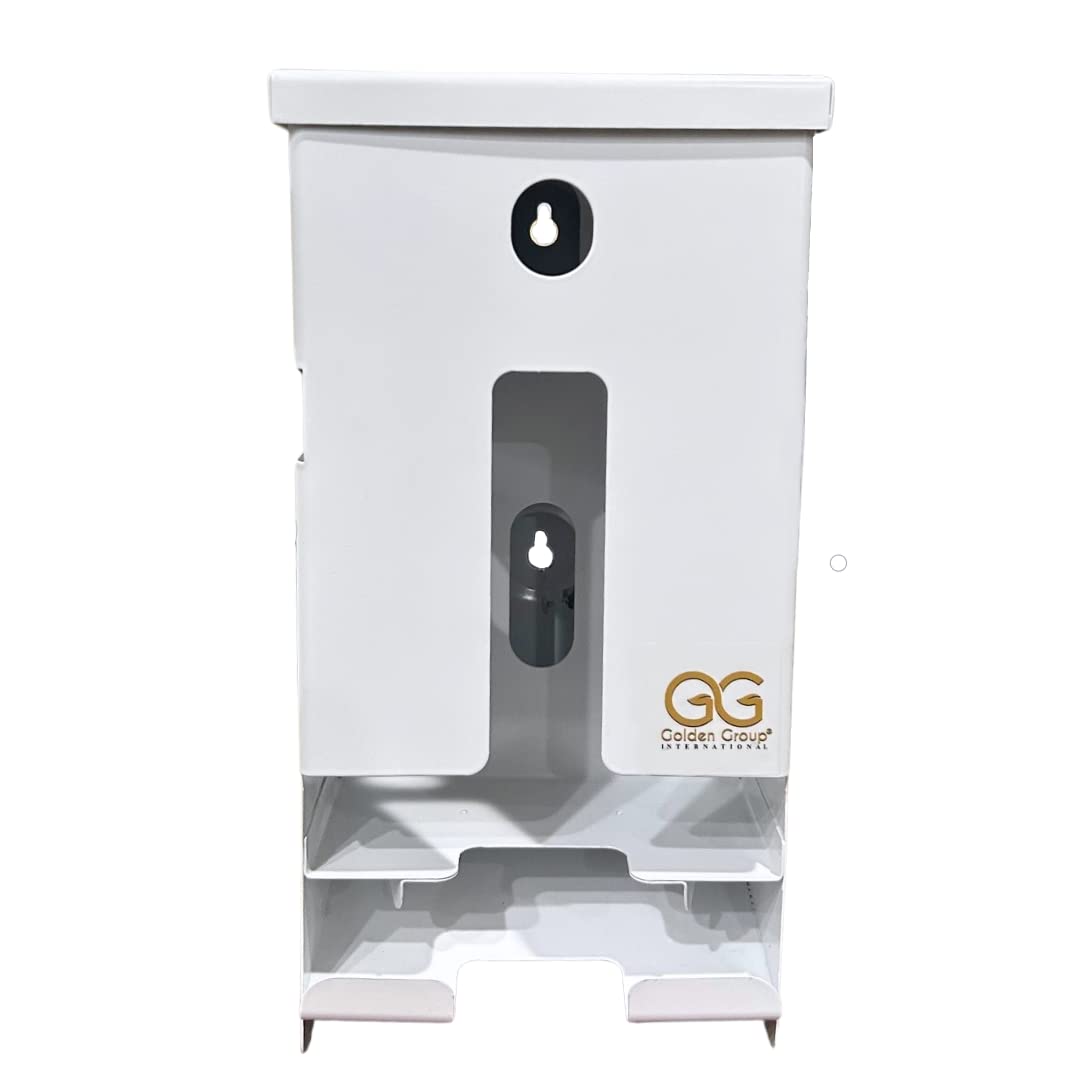 Tampon and pad Dispenser, Compact, Free Vending, White Steel Restroom Fixture