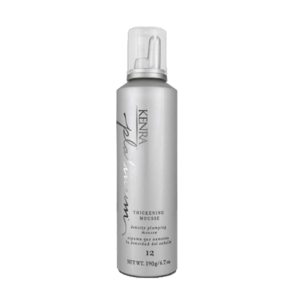 Platinum Thickening Mousse 12 | Volumizing Styler | Adds Fullness & Body | Humidity Protection Up To 48 hours | Density Plumping up tp 150% | Thermal Protection | All Hair Types
