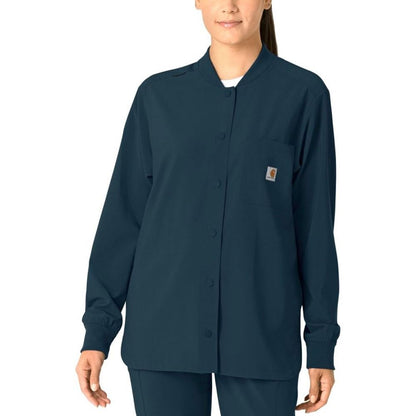 Carhartt Force Cross-Flex Women's Shirt Jacket - Navy, S