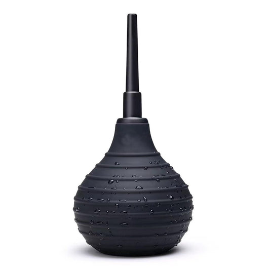 Enema Bulb Anal Douche, Back-Flow Prevention, Enema, Luvkis Anal Cleaner Douche System Vaginal Cleaner for Women and Men Personal Hygiene 8.5oz (Black)