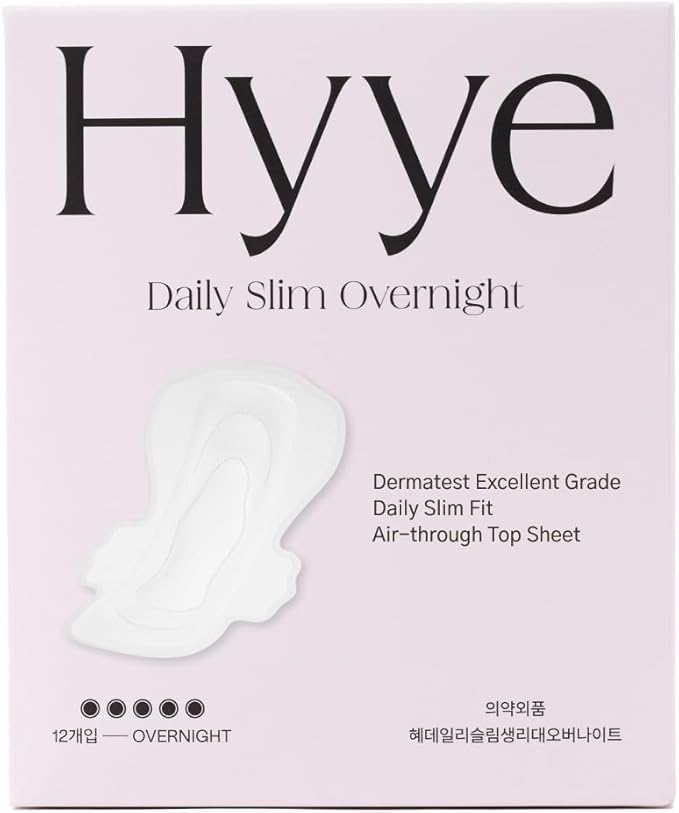 Hyye Ultra Thin Sanitary Pads Heavy Flow Large (28 Counts) + Overnight (24 Counts) 2+2 Packs