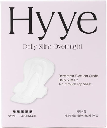 Hyye Ultra Thin Sanitary Pads Heavy Flow Large (28 Counts) + Overnight (24 Counts) 2+2 Packs