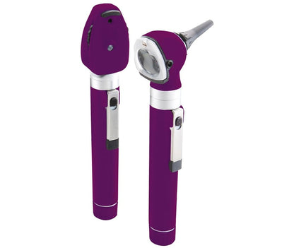 ADC Otoscope/Ophthalmoscope Diagnostic Set, Pocket Size, LED Lamp, 2.5V, Hard Case, Diagnostix 5110NL, Purple