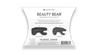 Nurse Jamie Beauty Bear Replacement Pillowcase – Mesh, Silky Black Cover, Minimize Sleep Lines, Gentle on Skin (22" x 11")