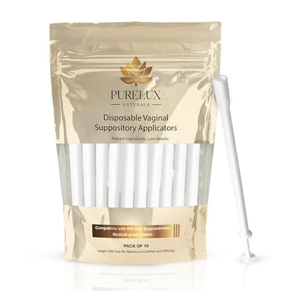 PureLux Disposable Personal Care Applicators 10 Count BPA-Free Individually Wrapped Size 000 Compatible