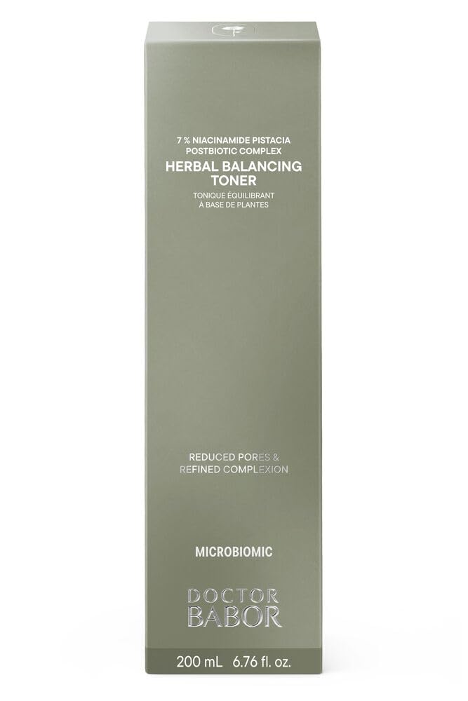 Doctor BABOR Microbiomic Herbal Balancing Toner (200 ml) - Vegan Facial Toner with Plant Extracts and Niacinamide - Professional Skincare for Clear, Radiant Skin