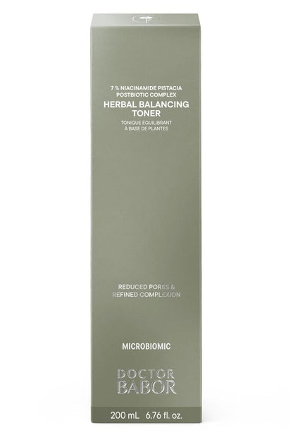 Doctor BABOR Microbiomic Herbal Balancing Toner (200 ml) - Vegan Facial Toner with Plant Extracts and Niacinamide - Professional Skincare for Clear, Radiant Skin