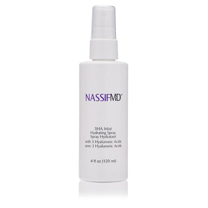 NassifMD 3HA Instant Hydrating Facial Mist - Contains 3 Types of Hyaluronic Acid to Keep Your Face Refreshed and Hydrated, Decreases Look of Skin Puffiness, Dark Circles and Fine Lines