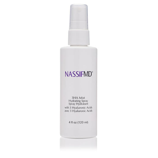 NassifMD 3HA Instant Hydrating Facial Mist - Contains 3 Types of Hyaluronic Acid to Keep Your Face Refreshed and Hydrated, Decreases Look of Skin Puffiness, Dark Circles and Fine Lines