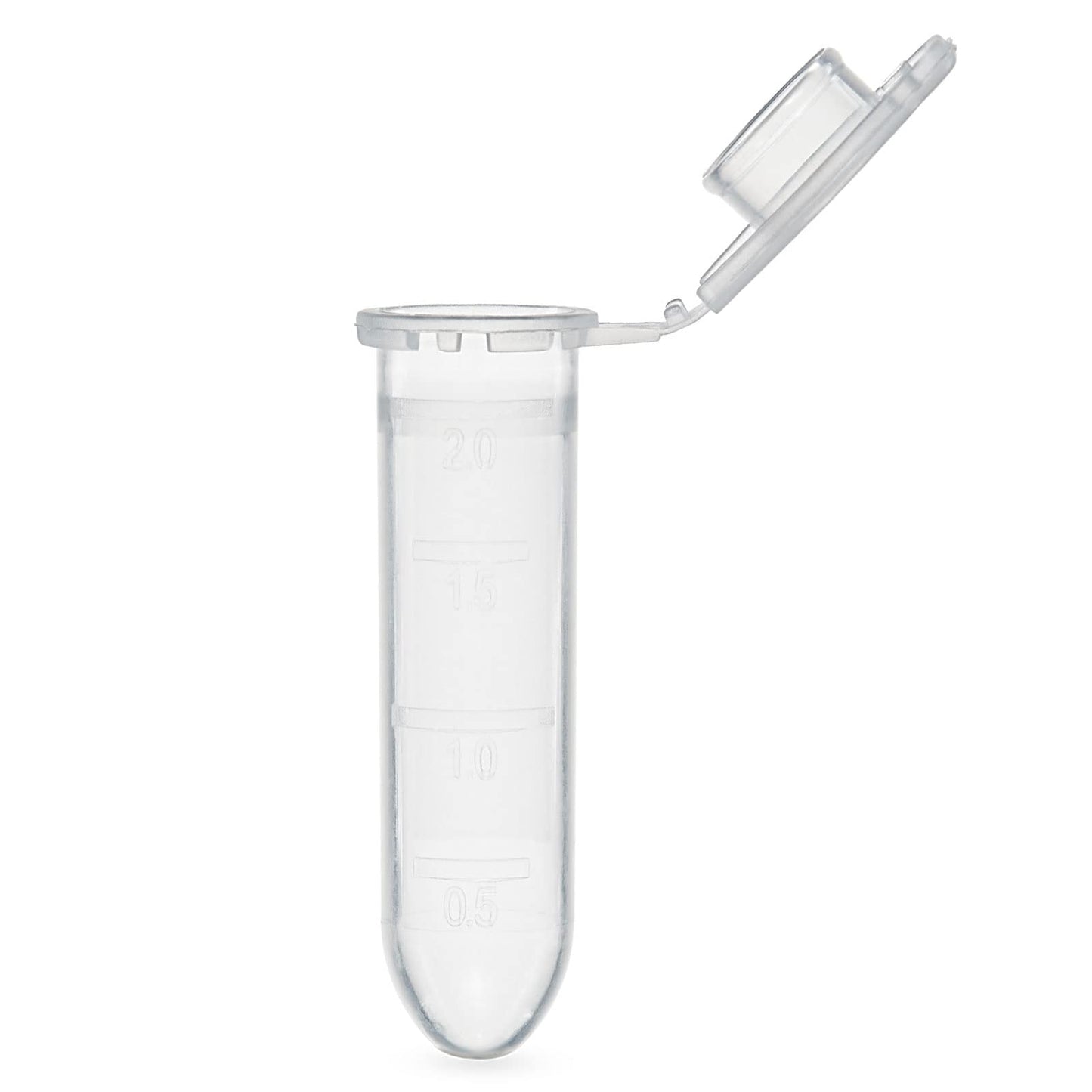 Globe Scientific 111572 Polypropylene Graduated Microcentrifuge Tube with Snap Cap, 2ml Capacity, Natural, RNase Free, DNase Free (Pack of 500)