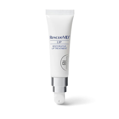 RescueMD Restorative Lip Treatment, Peptide-Powered Rejuvenation + Arnica Repair for Healthy, Hydrated Lips (12mL)