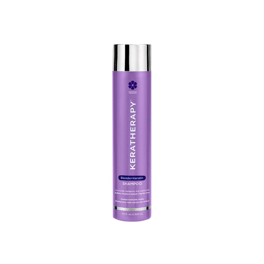 KERATHERAPY Keratin Infused Totally Blonde Violet Toning Shampoo, 10.1 fl. oz., 300 ml - Violet Shampoo for Blonde Color Treated Hair, Brassy, Silver, & Highlighted - Sulfate & Paraben Free