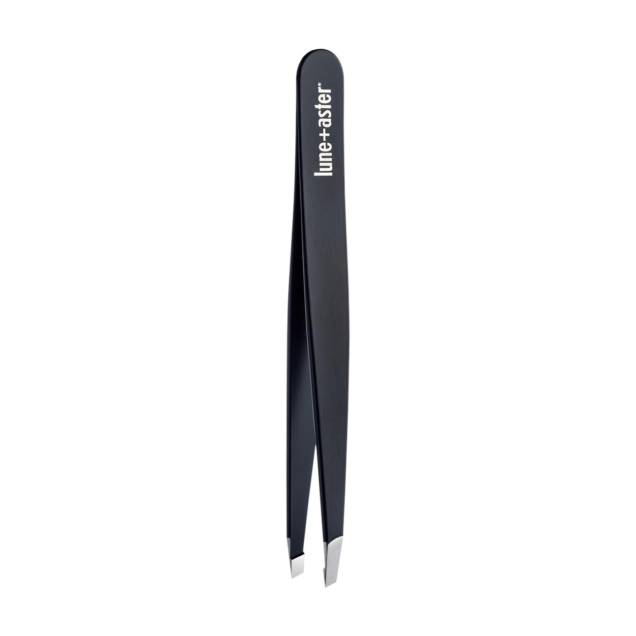 Lune+Aster Slant Tweezer - Stainless steel slant tweezer for at-home brow touch ups and other grooming needs.