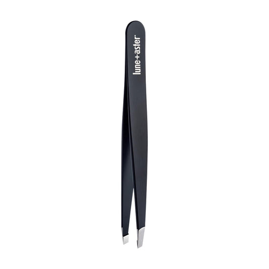 Lune+Aster Slant Tweezer - Stainless steel slant tweezer for at-home brow touch ups and other grooming needs.
