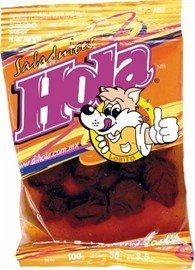 Hola Lobito, Salado Sabor Naranja Saladulces, Orange Flavored Salted Plums, 3.5 Ounce