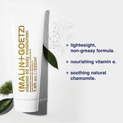 MALIN+GOETZ Vitamin B5 Body Moisturizer | Bergamot-Scented Daily Cream with Shea Butter, Oat & Vitamin B5 | Hydrating, Nourishing & Non-Greasy | For All Skin Types