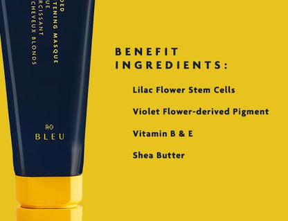 R+Co BLEU Blonded Brightening Masque – Repairs and Revives Dull, Yellowed Blondes, Hydrates, Neutralizes Yellow Undertones, Restores Shine, Adds Strength, 5 oz