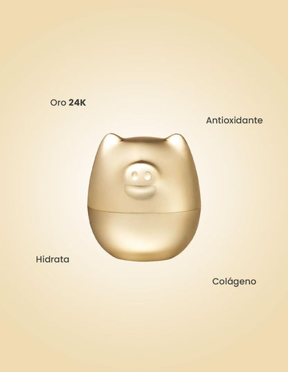 TONYMOLY Golden Pig Collagen Bounce Mask 80ml – 24K Gold, Hydrolyzed Collagen, Squalane & Honey Extract Hydrating Firming Face Mask for Radiant, Plump, Youthful-Looking Skin