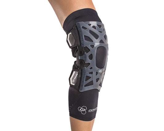 DonJoy Performance WEBTECH Knee Support Brace for Men and Women | Knee Pain Relief Support with Compression Undersleeve | Silicone Web Technology with Silicone Web Technology