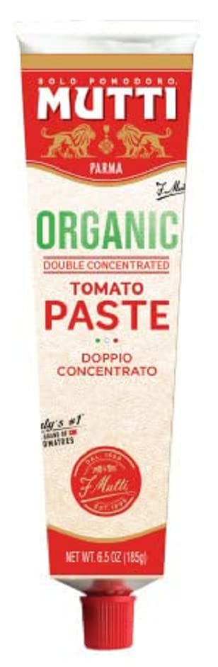Mutti Double Concentrated Organic Tomato Paste (Doppio Concentrato), 6.5 oz. | 6 Pack | Italy’s #1 Brand of Tomatoes | Tube Tomato Paste | Vegan Friendly & Gluten Free | No Additives or Preservatives
