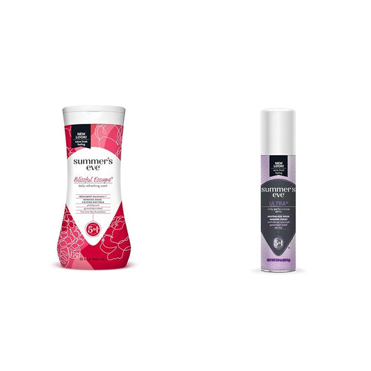 Summer's Eve Blissful Escape Body Wash & Ultra Daily Feminine Spray, 15 fl oz & 2 oz