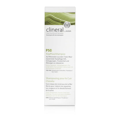 AHAVA Clineral Pso Scalp Shampoo - Rich & gentle shampoo to reduce scalp irritations, alleviates dryness, cleanses the hair, hydrates & softens the scalp, with Osmoter, Zinc & Hippophae Oil, 8.5 Fl.Oz