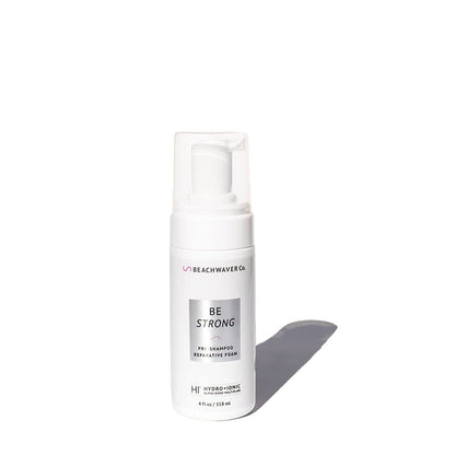 The Beachwaver Co. Haircare Be Strong Pre-Shampoo Foam - Full Size (4 Oz) | Pre-Wash Hair Treatment Infused with Coconut and Shea | Repairs Damage with HiX Vegan Bond Multipliers