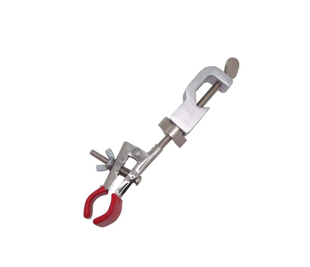 United Scientific™ UNSBR01 Stainless Steel Burette Clamp with Bosshead/Test Tube Holder, Opens up to 45mm, 1 Each