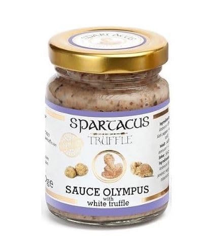 Spartacus White Olympus Truffle Sauce – Gourmet Truffle Sauce with White Truffle – Premium Sauce & Seasoning for Pasta, Meat, Potatoes & Fine Dining