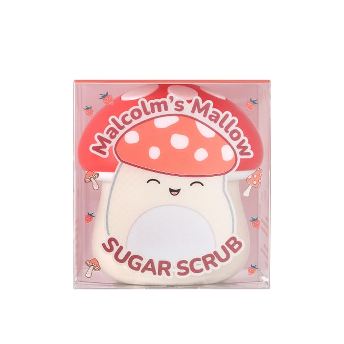 TONYMOLY x Squishmallows Malcolm Mallow Sugar Scrub – Real Strawberry Seeds, Exfoliating, Hydrating & Nourishing, Gentle Formula, 70ml