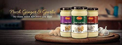 Shan - Garlic Paste, 10.93 oz (310g) - Authentic Taste from Fresh Garlic in an Airtight Glass Jar - Vegan