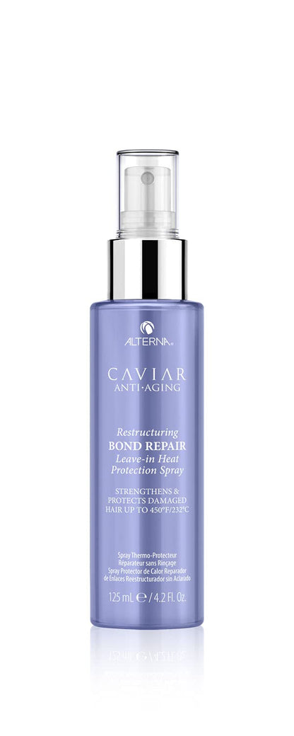 Alterna Haircare CAVIAR Anti-Aging Restructuring Bond Repair Leave-in Heat Protection Spray 4.2 Fl Oz | Strengthens and Protects Damaged Hair