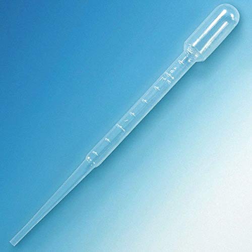 Globe Scientific 138070-500 Transfer Pipet, General Purpose, 5.0 mL, Graduated to 2.25 mL, 150 mm Size, 6.5 mm Height, 6 mm Wide, 11 mm Length, Polyethylene (PE) (Pack of 500)