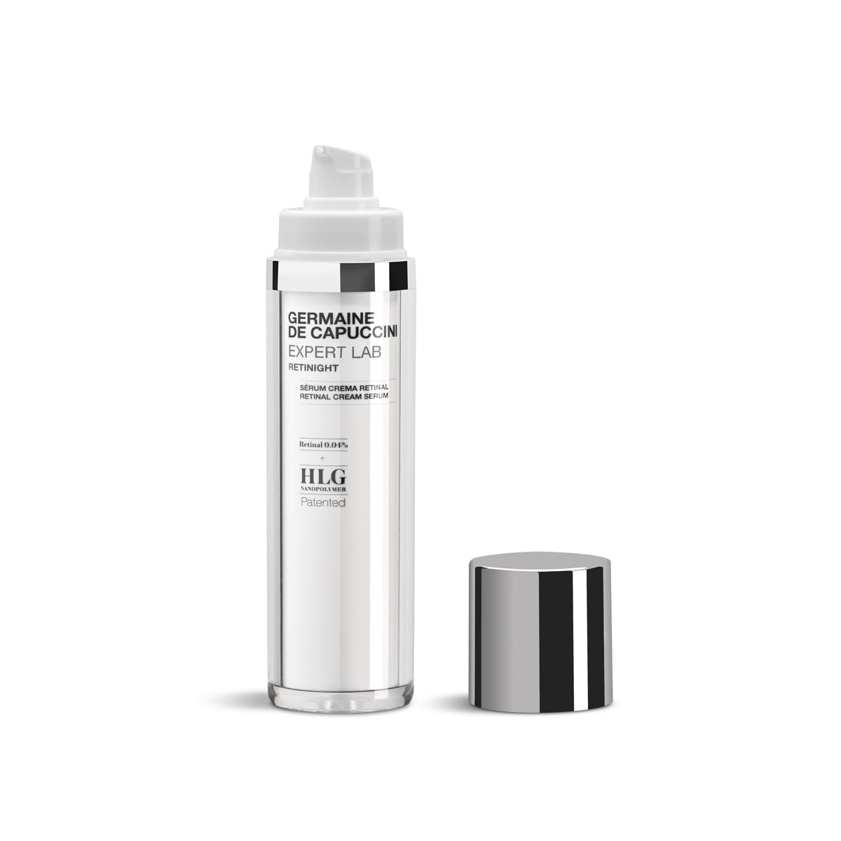 Germaine de Capuccini - Expert Lab Retinight - Serum cream formulated with 0.04% Retinal and the HLG nanopolymer (Hyaluronic Acid, Lysine, and Glutamic Acid) - Reduces all signs of aging - 50 ml