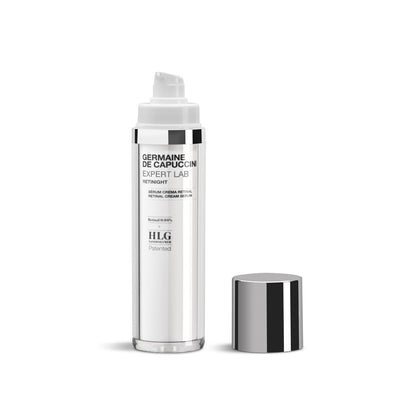 Germaine de Capuccini - Expert Lab Retinight - Serum cream formulated with 0.04% Retinal and the HLG nanopolymer (Hyaluronic Acid, Lysine, and Glutamic Acid) - Reduces all signs of aging - 50 ml