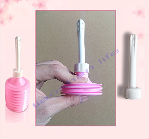 LS-Enema Bulb Syringe, Enema Cleanser& Vaginal Douche 200ml Capacity for Personal Health GYNECOLOGICAL Scrubber (Pink)