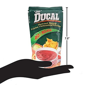 Ducal Refried Red Beans 14.1oz / 400grs Frijoles Rojos Volteados (3 Pack)