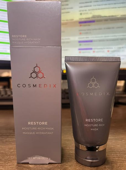 COSMEDIX Restore Moisture-Rich Face Mask Skin Care - Ultra-Nourishing Facial Mask for Dark Spots, Acne Scars & Uneven Skin Tone - Deep Pore Cleansing for Clear, Bright & Fresh-Looking Skin