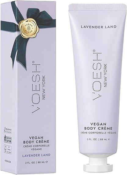 VOESH Vegan Body Creme Trio - Moisturizing Skincare Gift Set, Avocado Oil, Organic Virgin Olive Oil & Natural Extracts, K-Beauty Korean Skincare - (Green Tea, Lavender, Tangerine)