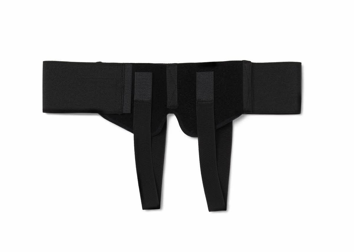 CURAD Hernia Belt with Compression Pads, Black, Medium