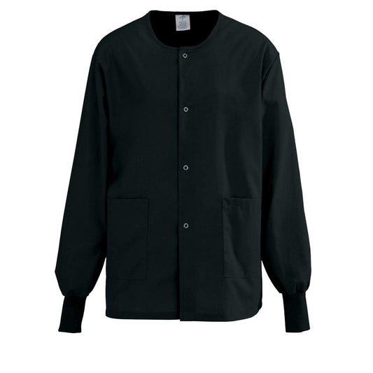 Medline PerforMAX 829 Unisex Snap-Front Warm-Up Jacket, Black, Size 2XL