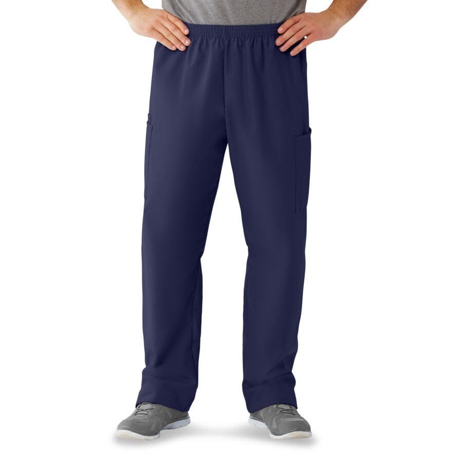 Medline 674 AngelStat Unisex Petite Scrub Pants Navy