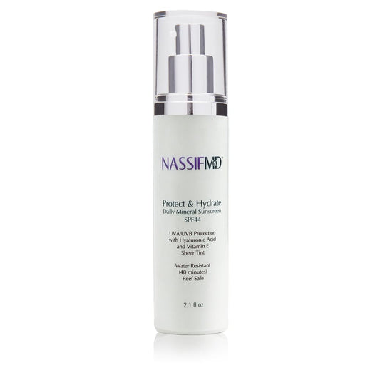 NassifMD Protect and Hydrate SPF44 | Universal Tinted Moisturizer SPF | BB Cream Tinted Moisturizer with SPF | Whipped Sunscreen with Hyaluronic Acid