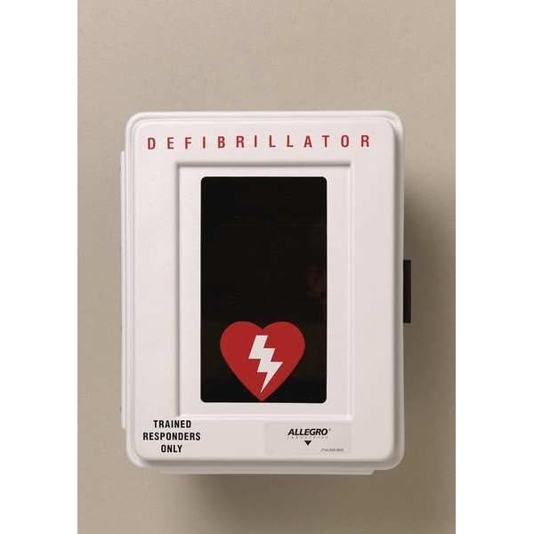 Allegro Industries 4400-D Plastic Defibrillator Wall Case 14 inches x 9.5 inches x 18 inches